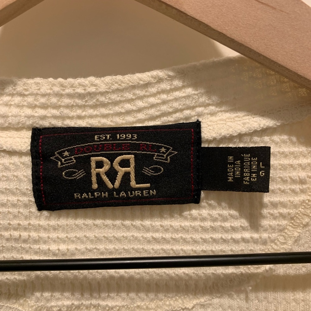 RRL Ralph Lauren White Henley